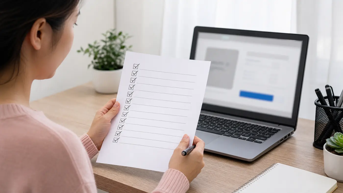 Checklist kiểm tra lớp học trước khi thanh toán